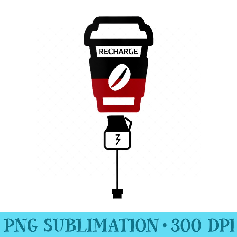 Coffee Recharge Icon - Shirt Graphic Resources - Enhance Your Apparel with Stunning Detail