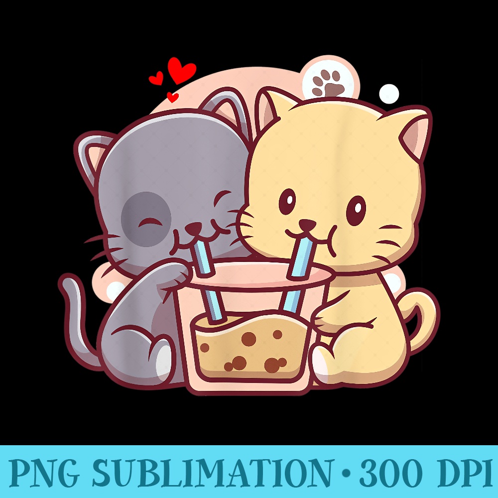 Cat Boba Tea Bubble Tea Kawaii Anime Japanese Neko Girl - PNG Download Gallery - Eco Friendly And Sustainable Digital Products