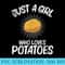 Funny Potato Girls Cute Potato Tater Spud Lover - PNG Download - Easy-To-Print And User-Friendly Designs