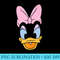 Disney Daisy Duck Big Face - PNG Image Library Download - Fashionable and Fearless