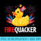 Funny Firecracker Duck 4th of July - Sublimation patterns PNG - High Resolution And Print-Ready Designs