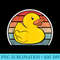 Rubber Duck Vintage Rubber Duckie Retro - PNG Art Files - Enhance Your Apparel with Stunning Detail
