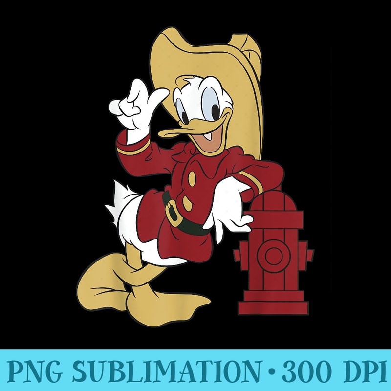 Disney Donald Duck Firefighter Outfit - PNG Download Resource - Enhance Your Apparel with Stunning Detail