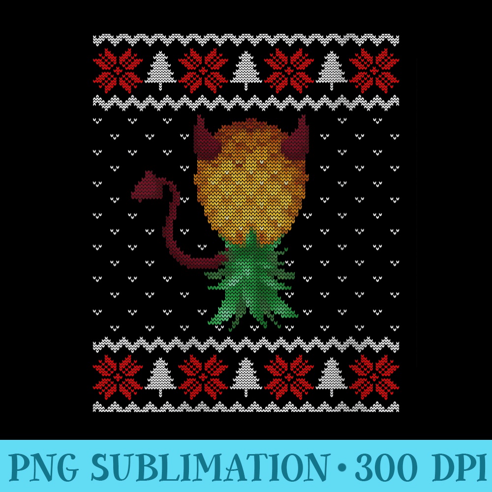 Womens Swinger Upside Down Bad Pineapple Devil Horn Ugly Pattern - PNG Download Design - Instantly Transform Your Sublimation Projects