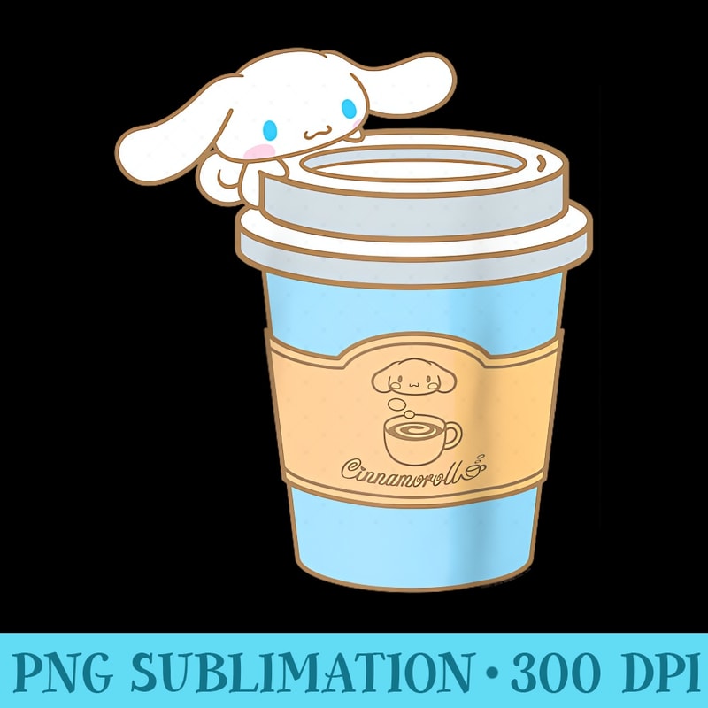 Cinnamoroll Cup of Coffee To Go Raglan Baseball - Shirt Drawing PNG - Easy-To-Print And User-Friendly Designs