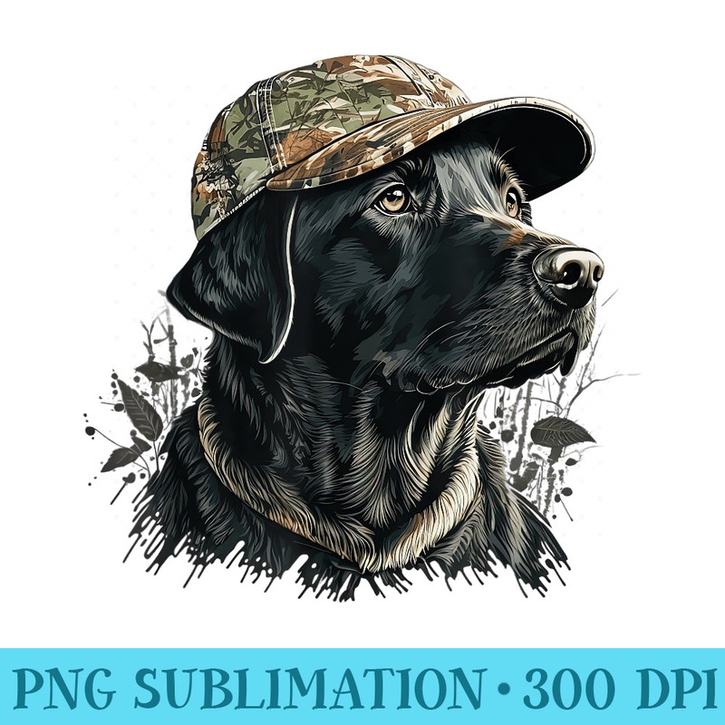 Labrador Duck Hunting Partner Camo Hat Waterfowl Hunter Dog - High resolution PNG download - Versatile And Customizable Designs