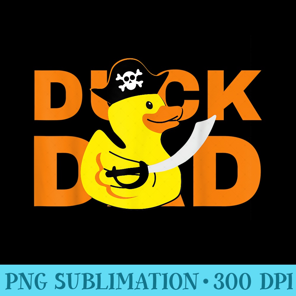 Pirate Rubber Duck Dad - PNG Download Library - High Resolution And Print-Ready Designs