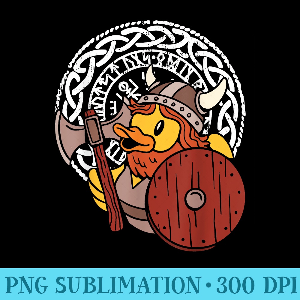 Rubber Duck Viking Bath Toy Rubber Duckie Duck Lover - High Resolution Shirt PNG - Instant Access To Downloadable Files