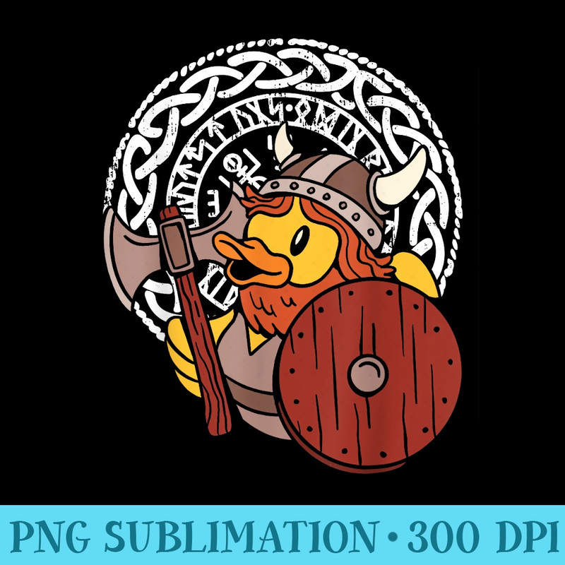 Rubber Duck Viking Bath Toy Rubber Duckie Duck Lover - High Resolution Shirt PNG - Instant Access To Downloadable Files