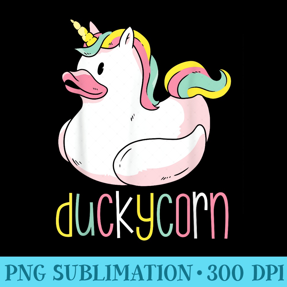 Duck Unicorn Duckycorn Women Girls Unicorn Rubber Duck - High Quality PNG files - Bring Your Designs to Life