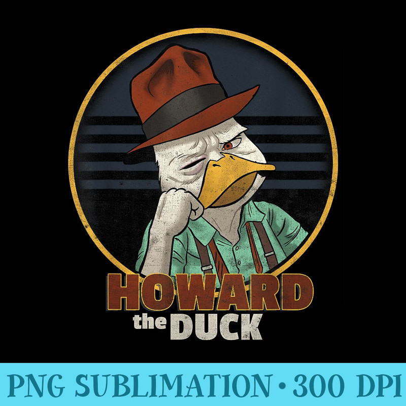 Marvel Howard The Duck Bummed Out Badge Graphic T - PNG Download - Capture Imagination with Every Detail
