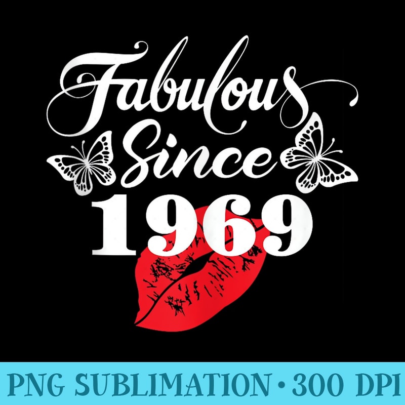 Chapter 55 Fabulous Since 1969 55th anniversary Present - Download High Resolution PNG - Create with Confidence