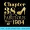 Chapter 38 Fabulous Since 1984 38Th Birthday For Ladies - High Quality PNG Download - Quick And Seamless Download Process