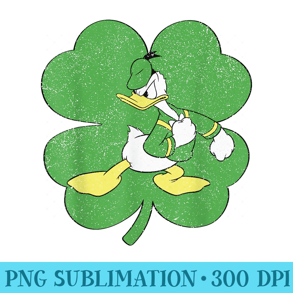 Disney Donald Duck Retro Shamrock St. Patricks Day - Download Transparent PNG Images - Unlock Vibrant Sublimation Designs