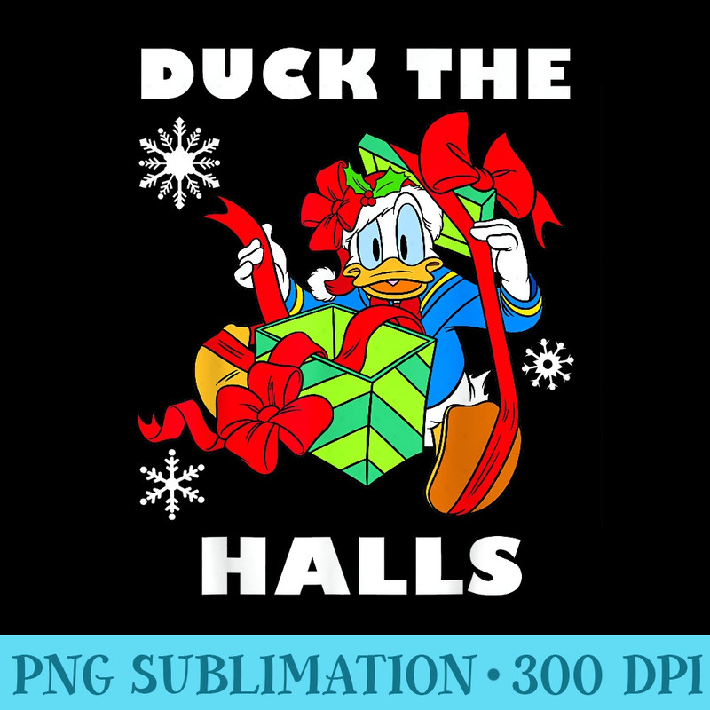 Disney Donald Duck The Halls Christmas Portrait - PNG Download Clipart - Create with Confidence