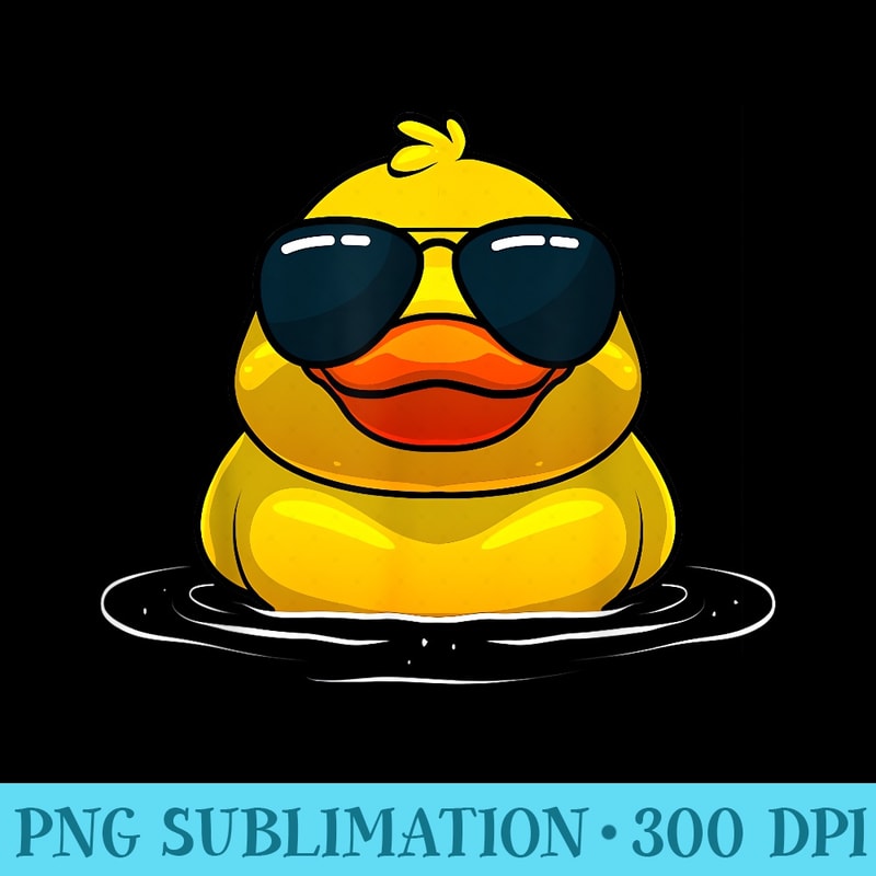 Cool Duck For Rubber Duck Lovers Sunglasses - Shirt Vector Art - Revolutionize Your Designs