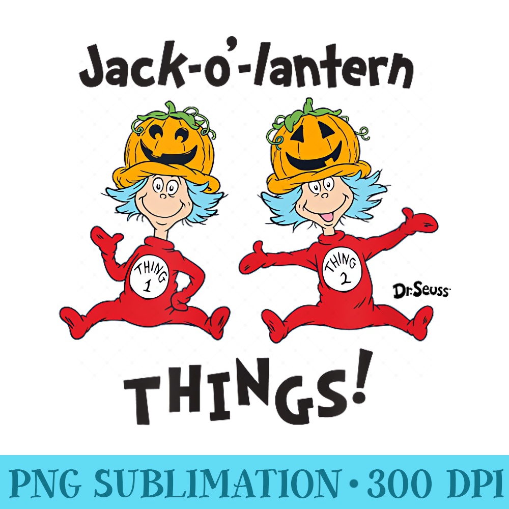 Dr. Seuss Halloween Jackolantern Things - PNG Download Gallery - Unlock Vibrant Sublimation Designs