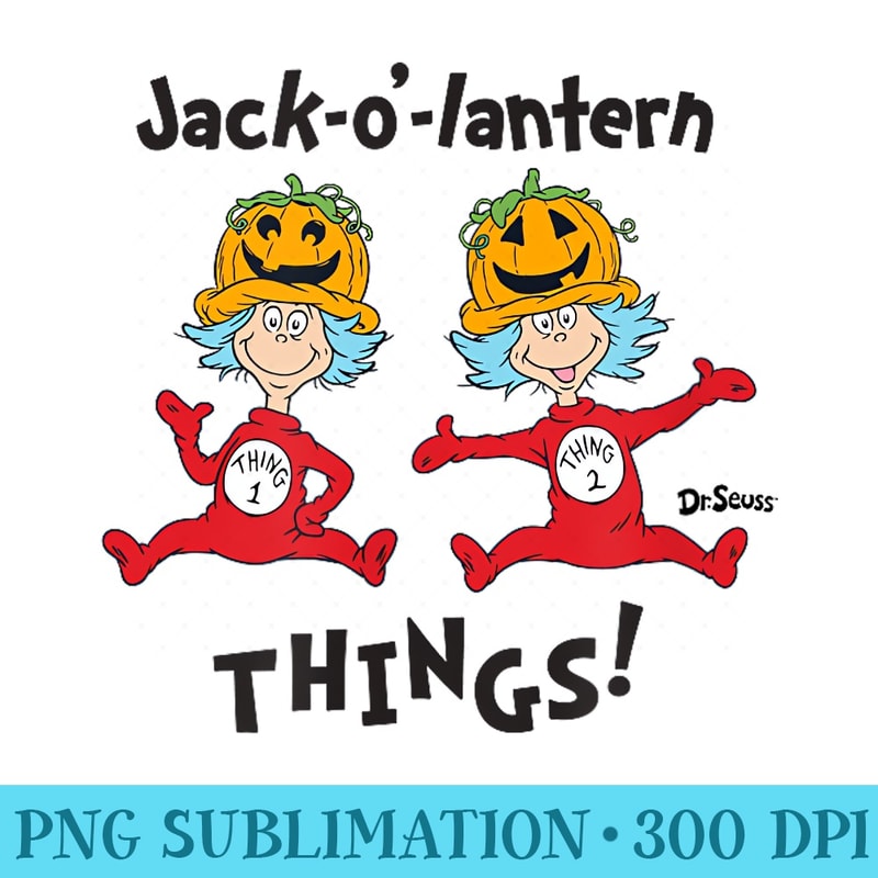 Dr. Seuss Halloween Jackolantern Things - PNG Download Gallery - Unlock Vibrant Sublimation Designs