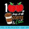 100 Days of Coffee Chaos 100th Day School Teacher - PNG Download Resource - Versatile And Customizable Designs