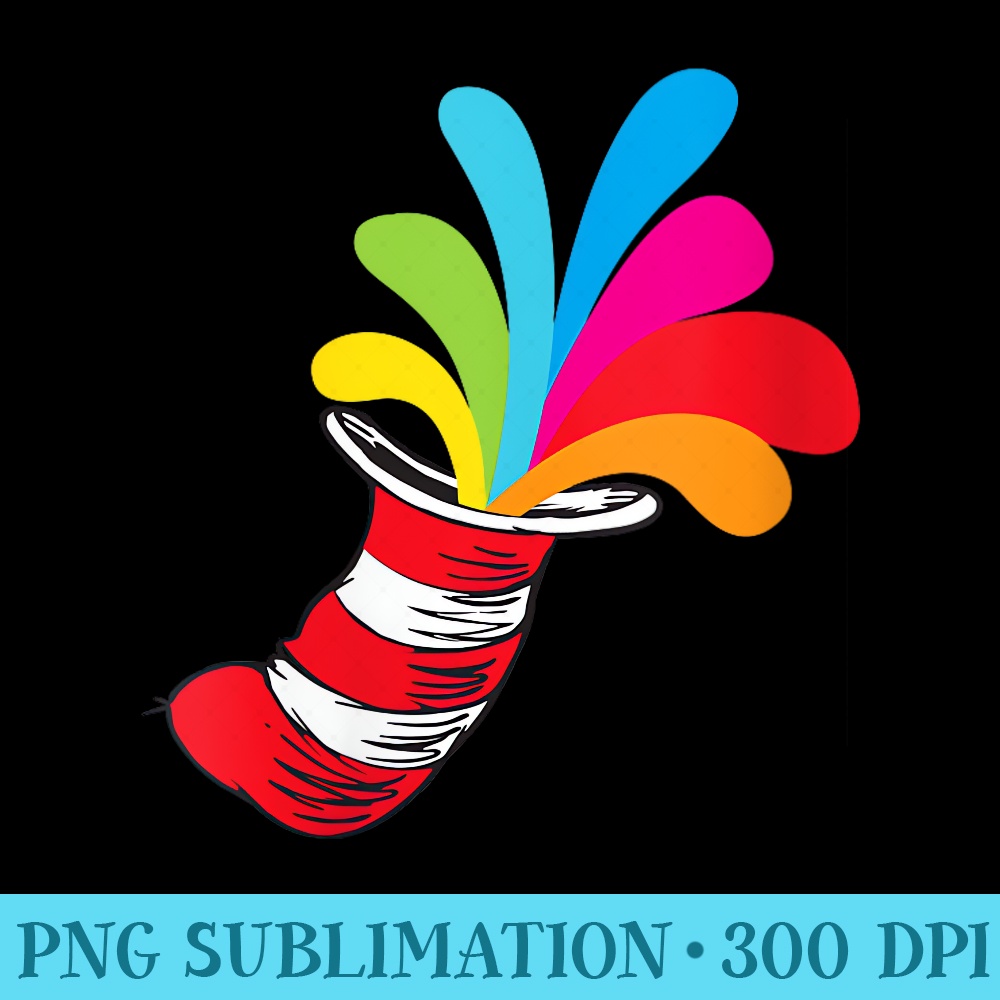 Dr. Seuss Hat Color Explosion - Exclusive PNG designs - Unique And Exclusive Designs