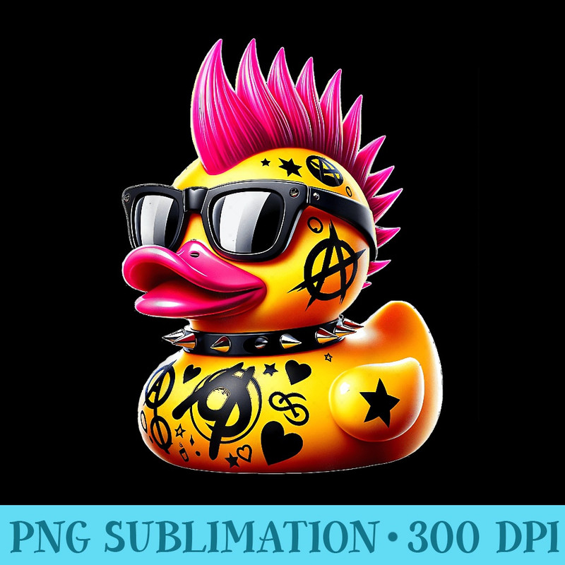 Exotic Rubber Duck Punk Rocker Rubber Ducky - PNG Download Gallery - Instant Access To Downloadable Files