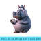 Funny Cute Hippo Drink Coffee For Hippo Lover - Download Shirt PNG - Add a Festive Touch to Every Day