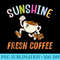 Funny Hello Summer Sunshine and Coffee - PNG Download Resource - Perfect for Sublimation Mastery