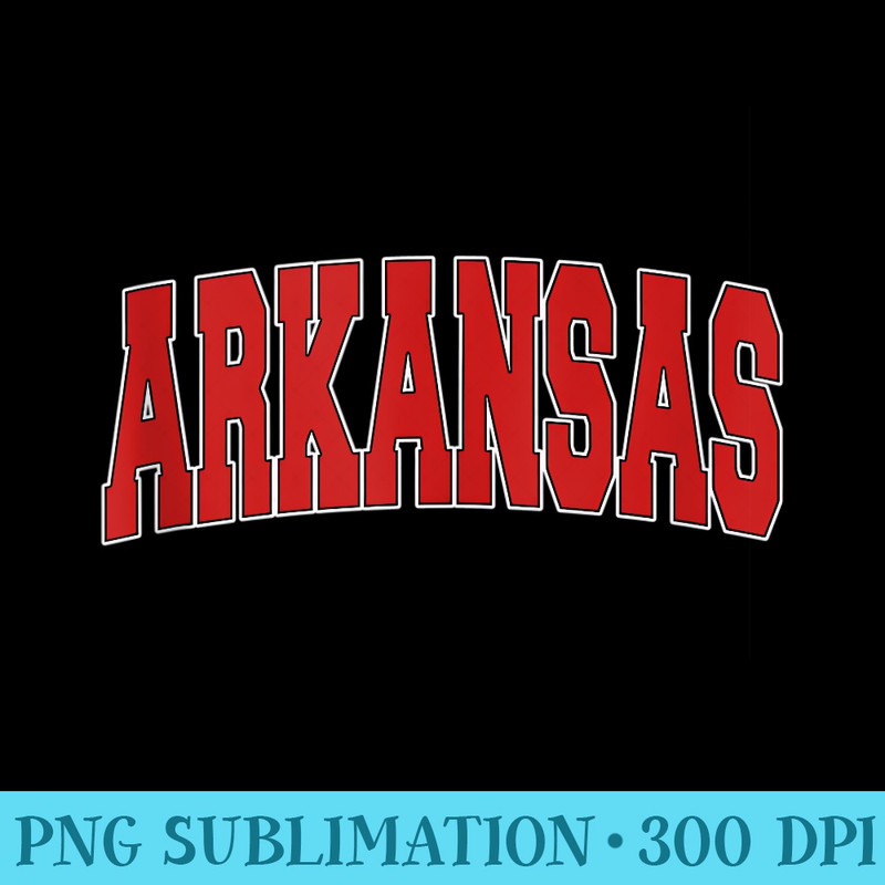 ARKANSAS USA STATE AR Varsity Style Vintage Sports - Shirt Vector Art - Defying the Norms