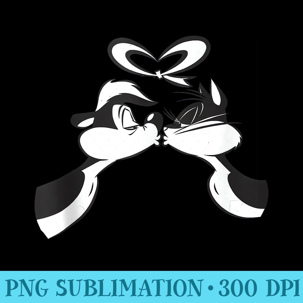 Looney Tunes Pepe Le Pew Valentines Kiss - Download Shirt PNG - Limited Edition And Exclusive Designs