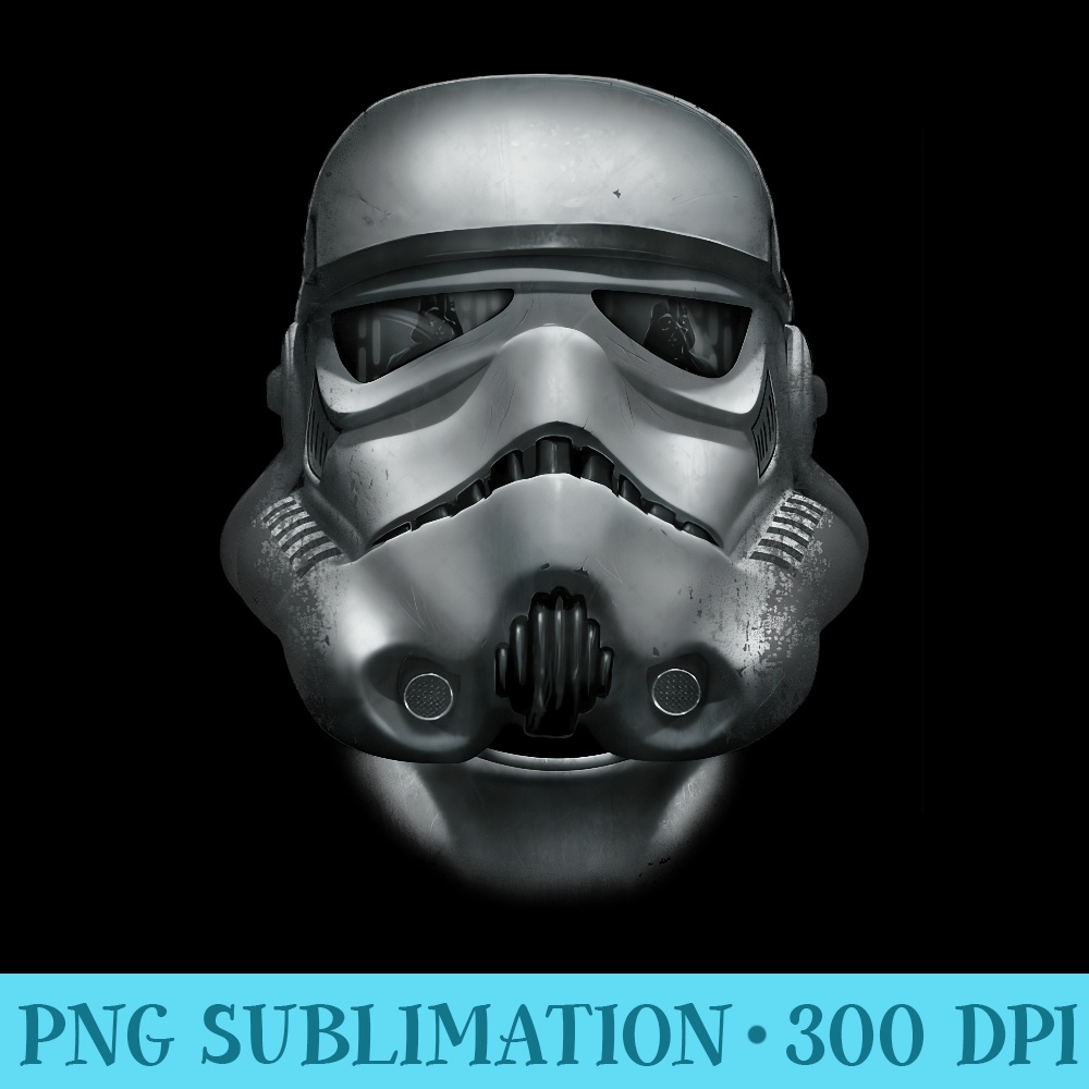 Star Wars Stormtrooper Battle Worn Helmet Graphic T - Download PNG Pictures - Perfect for Personalization