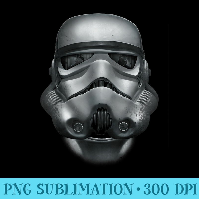 Star Wars Stormtrooper Battle Worn Helmet Graphic T - Download PNG Pictures - Perfect for Personalization