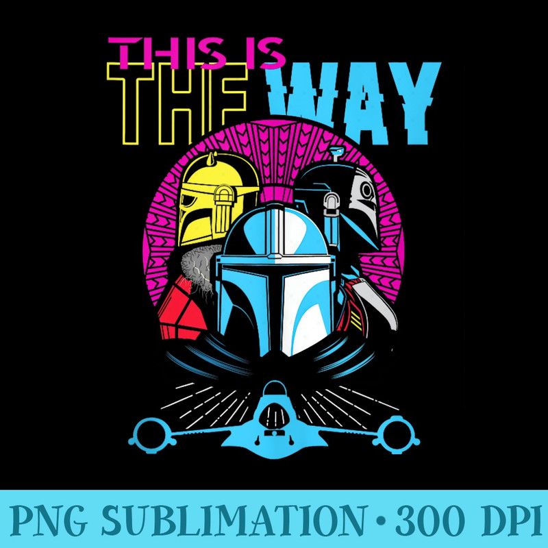 Star Wars The Mandalorian Retro Color Pop This Is The Way - PNG Download - Capture Imagination with Every Detail