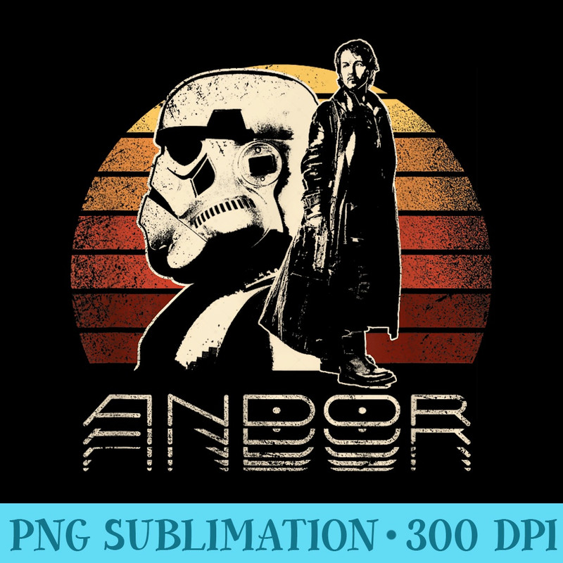 Star Wars Andor Cassian and Stormtrooper Sunset - Free Transparent PNG Download - Enhance Your Apparel with Stunning Detail