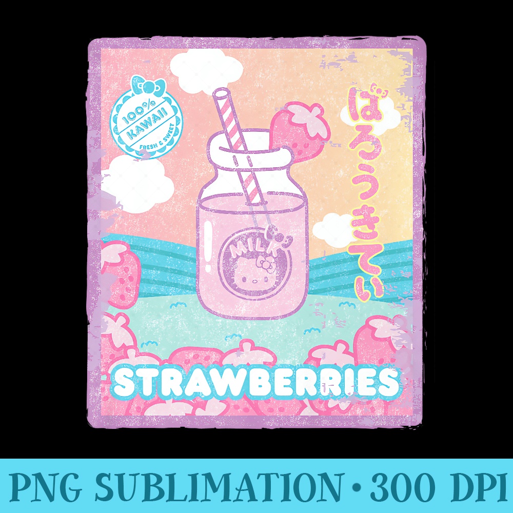 Hello Kitty Strawberry Milk Bottle Premium - High resolution PNG download - Create with Confidence