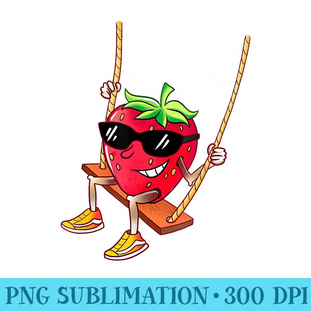 Cool Strawberry Illustration Funny Strawberry Quote - PNG Clipart Download - Lifetime Access To Purchased Files