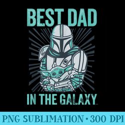 star wars the mandalorian and grogu best dad in the galaxy - mug sublimation png