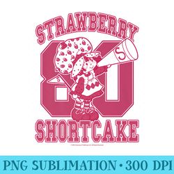 strawberry shortcake eighties bold pink collegiate cutie pie premium - shirt graphics for download