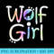 Just a Wolf Girl Who Loves Wolves Theme Cute Watercolor Love - PNG Image Download - Limited Edition And Exclusive Designs
