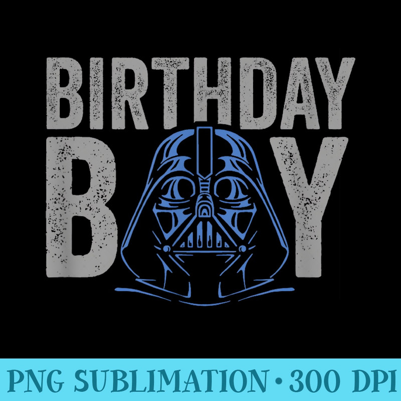 Star Wars Blue Darth Vader Birthday Distressed - High Quality PNG Files - Boost Your Success with this Inspirational PNG Download