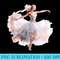 Beautiful Ballerina Girl Dancing Ballet Watercolor - PNG File Download - Perfect for Sublimation Art