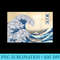 Cats Surfing Japanese Great Wave Of Kanagawa Funny Cats Wave - Free PNG Download - Enhance Your Apparel with Stunning Detail