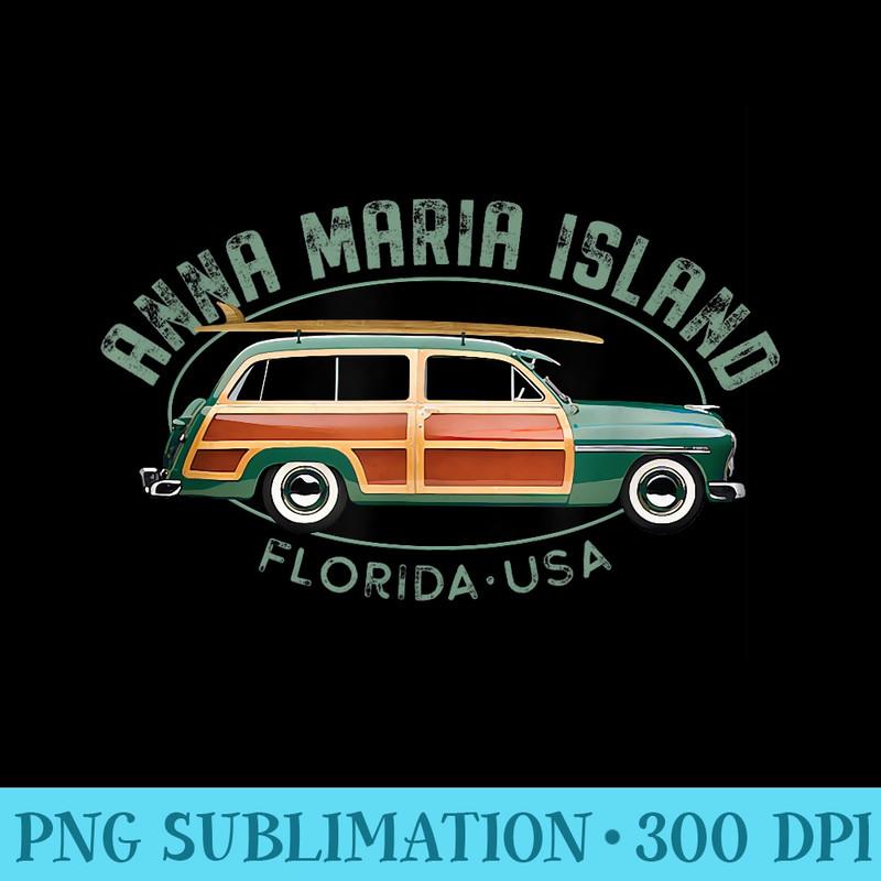 Anna Maria Island Florida vintage surfing - PNG Clipart Download - Create with Confidence