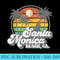 Vintage Santa Monica Beach California Surf Surfing 70s - PNG Download Icon - Enhance Your Apparel with Stunning Detail