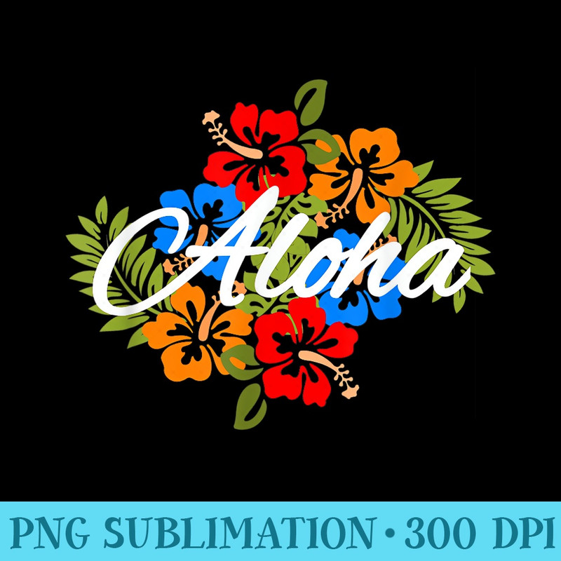 Aloha Islands Hawaii Surf Hibiscus Flower Surfer - Download PNG images - Fashionable and Fearless