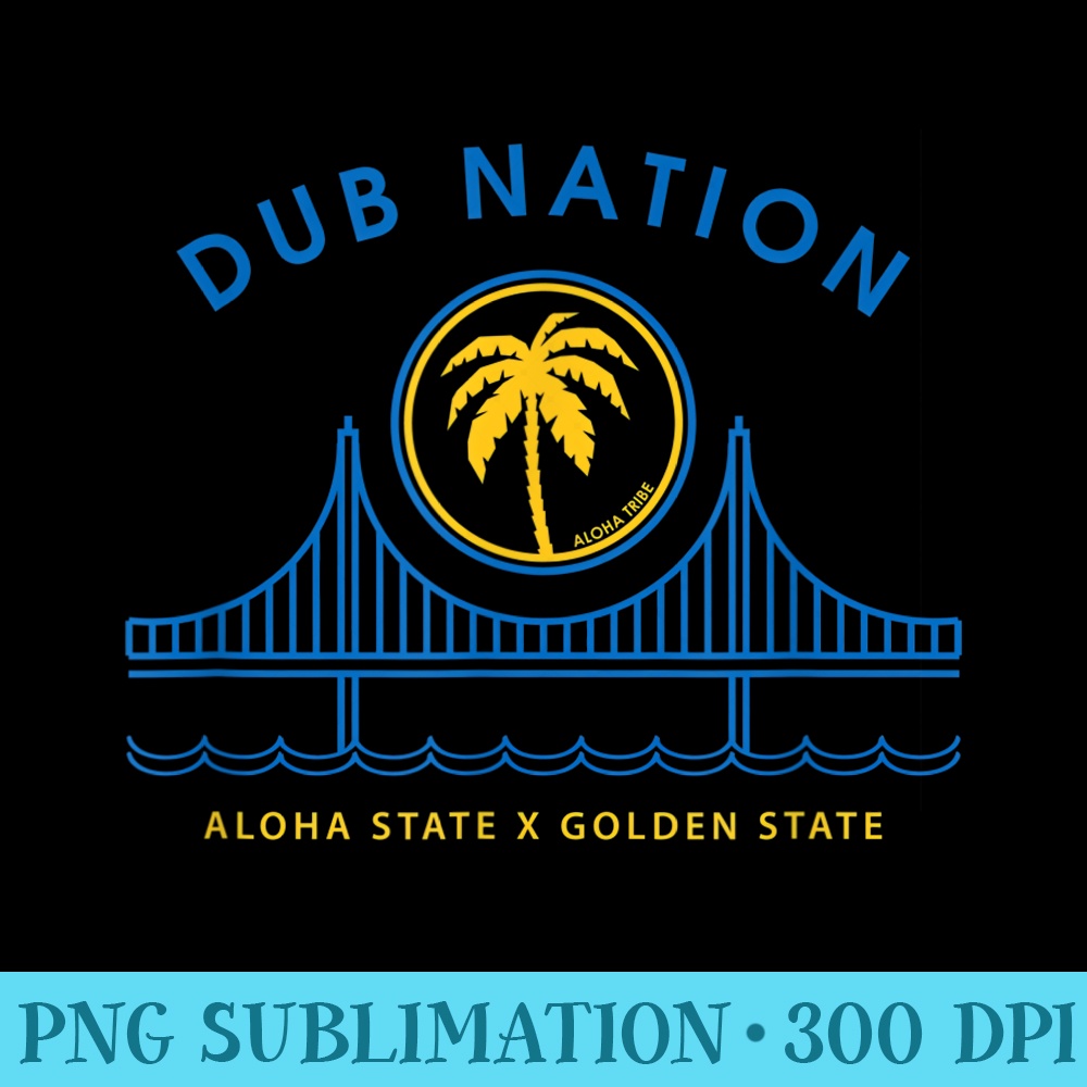Dub Nation Palm Tree Logo - Shirt Artwork PNG - Instantly Transform Your Sublimation Projects