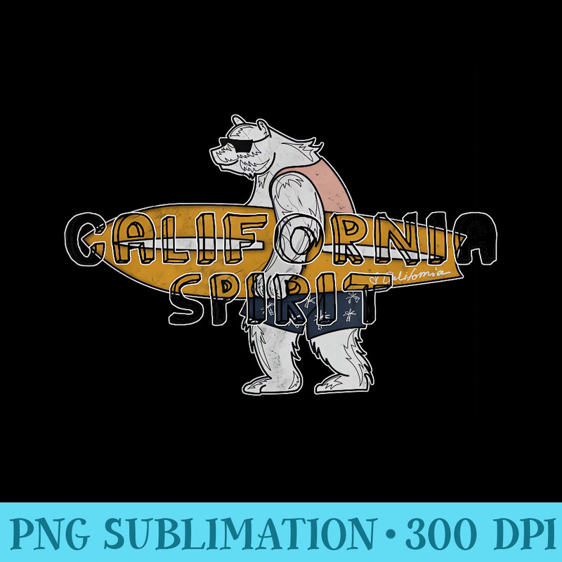 Cool California Spirit T Girls - PNG Download Graphic - Perfect for Sublimation Art