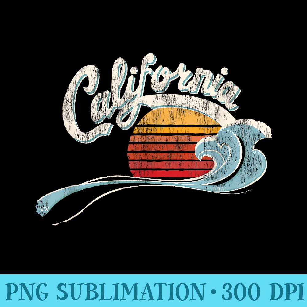 Retro Surfer 70s Graphic California Surfing - PNG Picture Gallery Download - Quick And Seamless Download Process