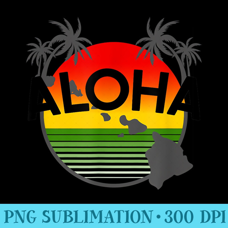 Aloha Hawaii Palm Tree Feel the Aloha Spirit - Modern PNG designs - Defying the Norms