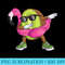Dabbing Kiwi fruit Flamingo Tropical aloha Beach - High Resolution PNG Download - Bold & Eye-catching