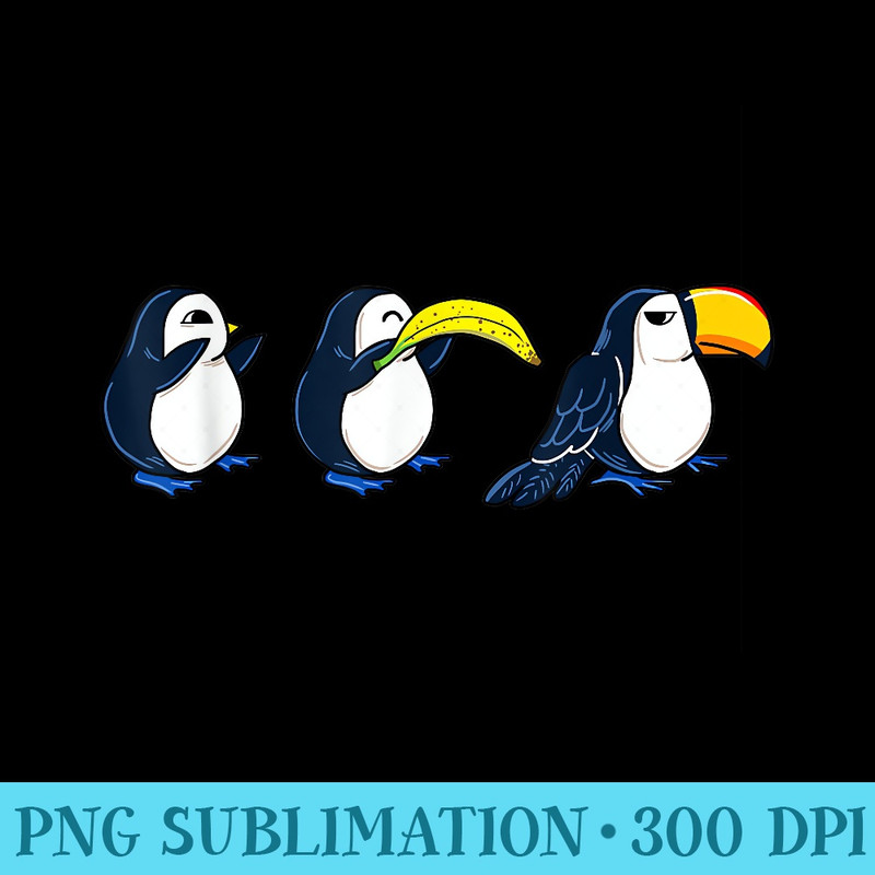Bird Banana Toucan Funny Animal Puns Joke Humor Memes - PNG Download Illustration - Unique And Exclusive Designs